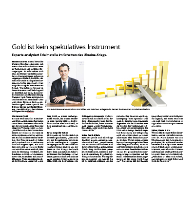 Gold ist kein spekulatives Instrument